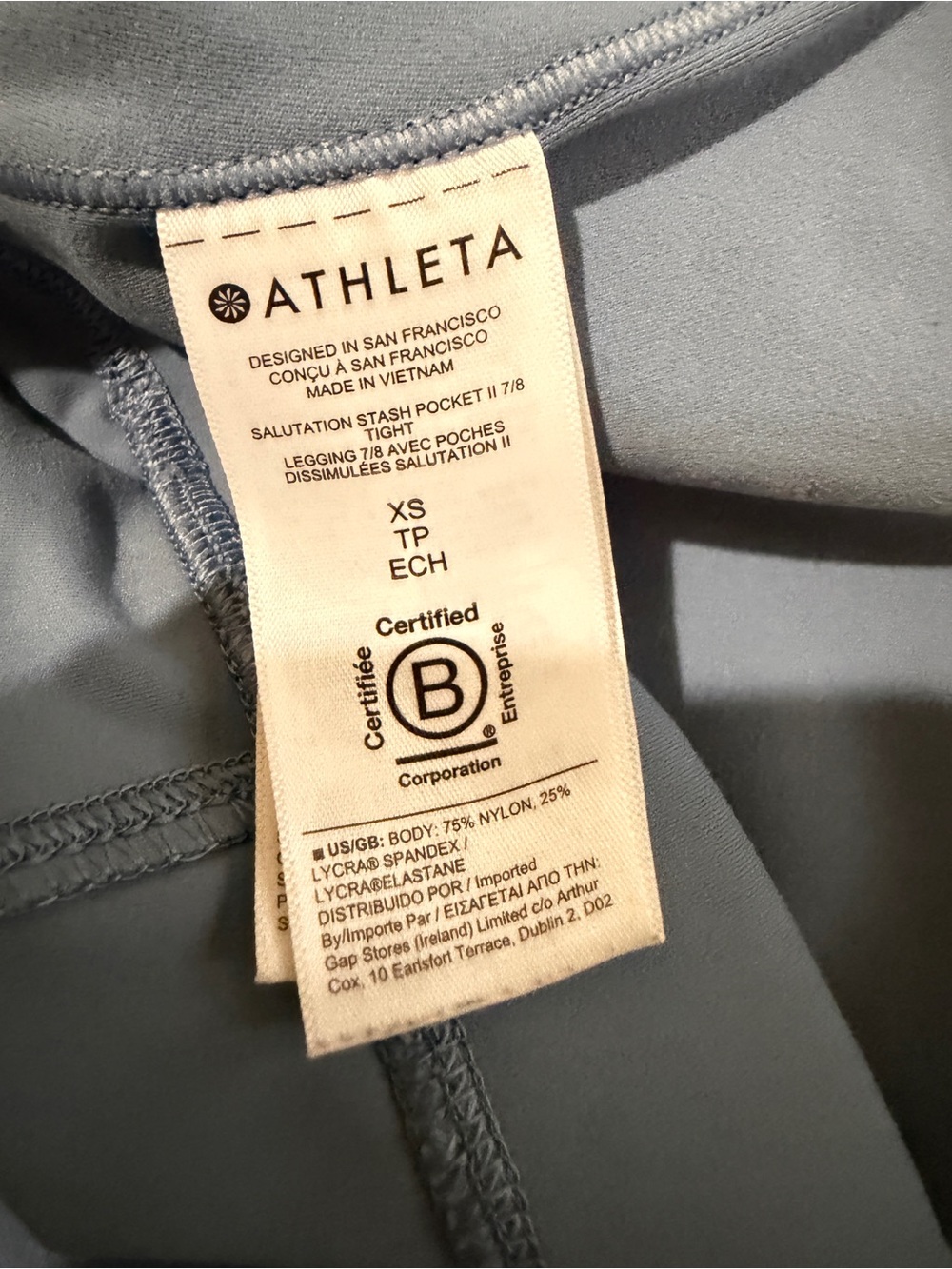 Athleta Salutation Stash High-Rise 7/8 Legging (Cottage Blue) - Picture 8 of 8